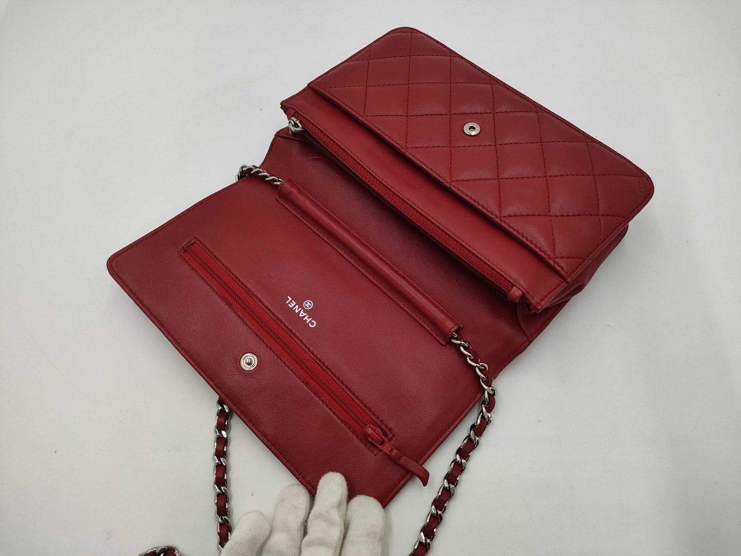 CHANEL CHANEL Lambskin Matelasse Chain Wallet No. 14 Shoulder Bag