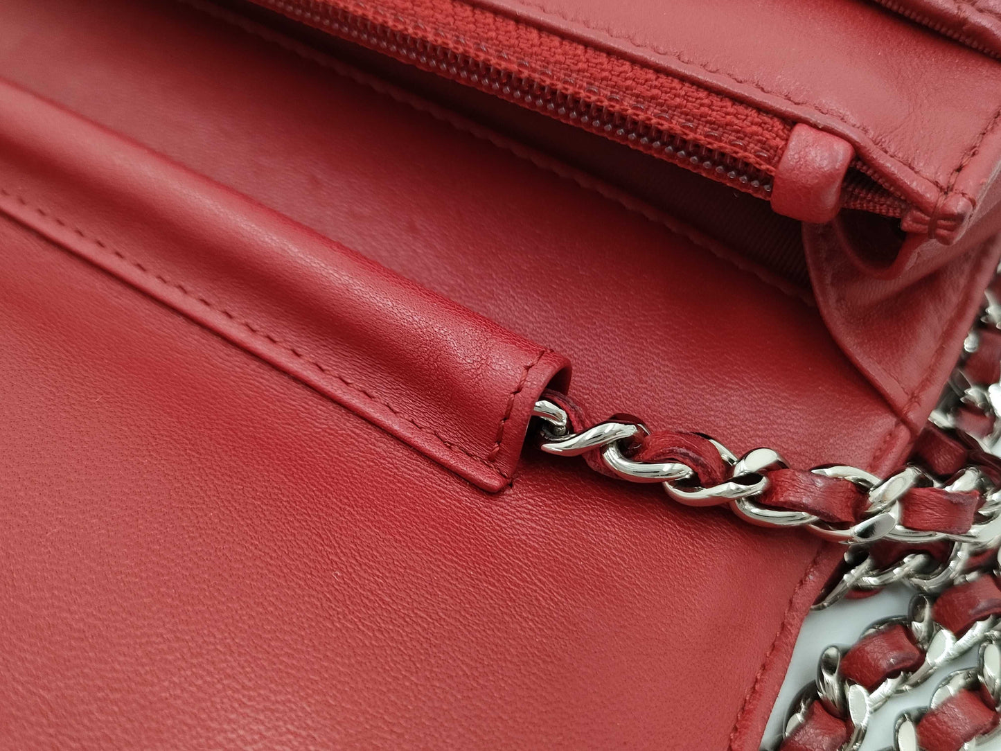 CHANEL CHANEL Lambskin Matelasse Chain Wallet No. 14 Shoulder Bag