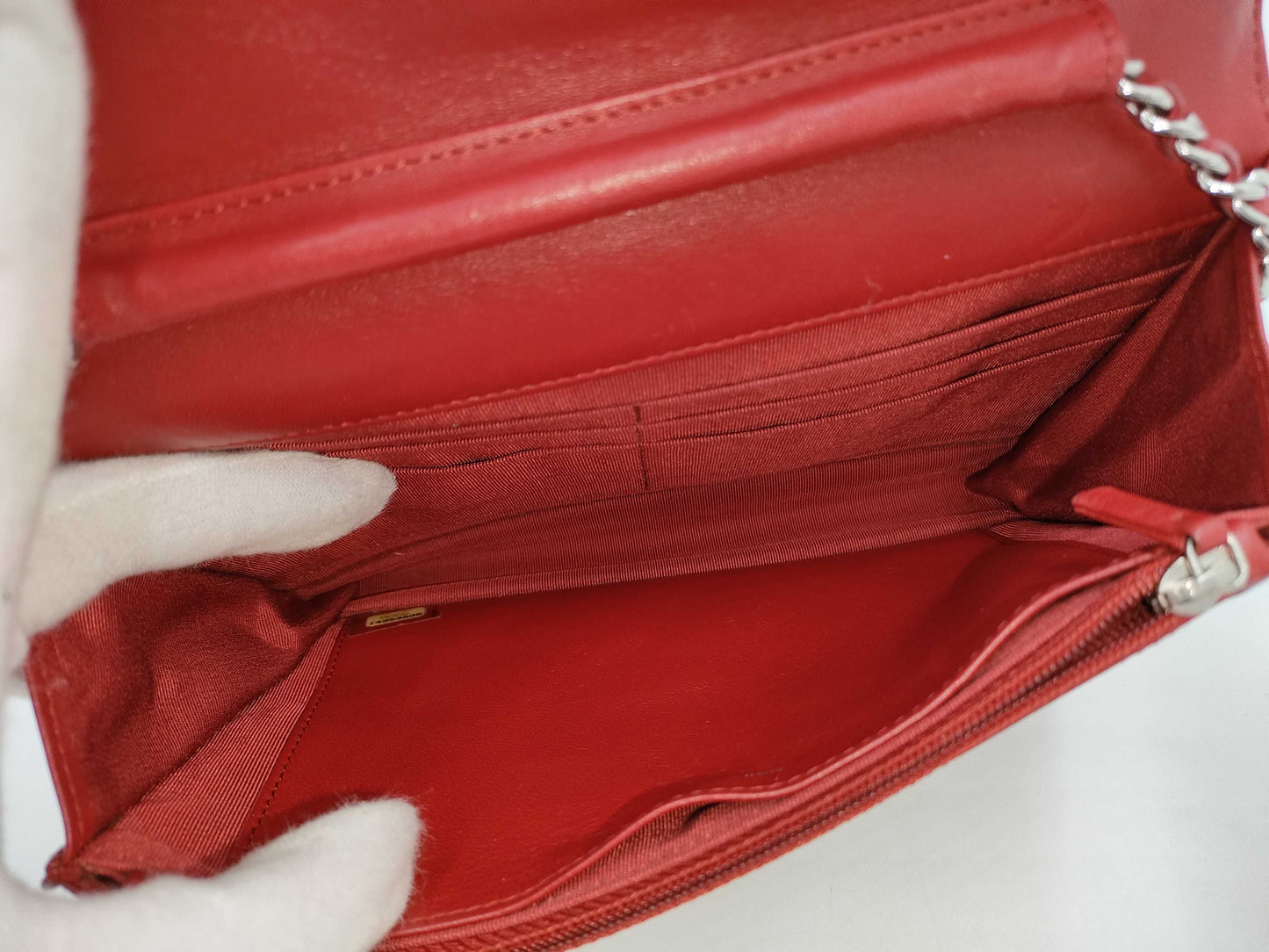 CHANEL CHANEL Lambskin Matelasse Chain Wallet No. 14 Shoulder Bag