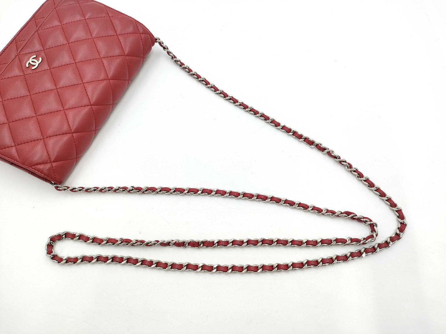 CHANEL CHANEL Lambskin Matelasse Chain Wallet No. 14 Shoulder Bag