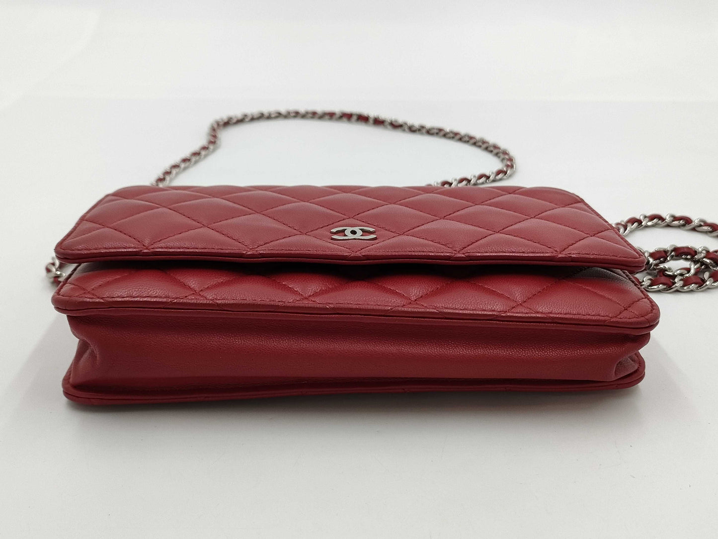 CHANEL CHANEL Lambskin Matelasse Chain Wallet No. 14 Shoulder Bag