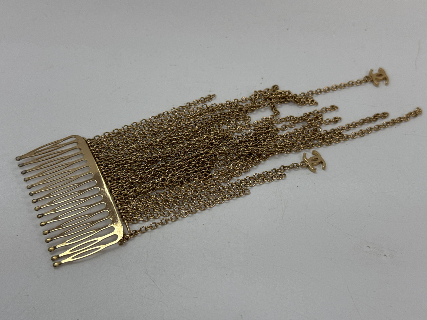 CHANEL Hairpin, Gold with Rice, 02A, Hair Accessory