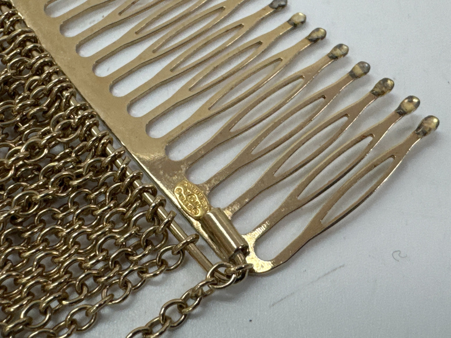 CHANEL Hairpin, Gold with Rice, 02A, Hair Accessory