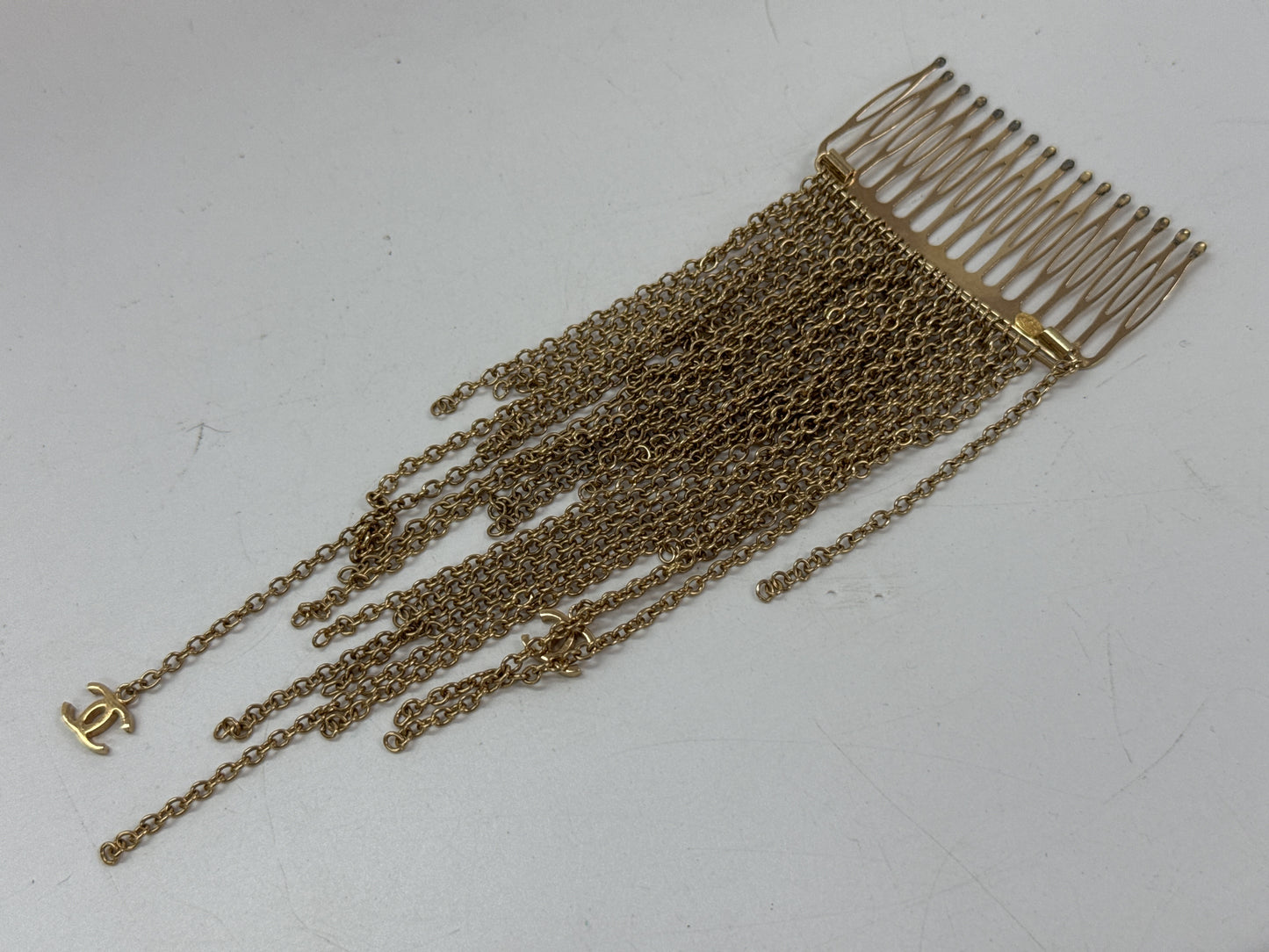 CHANEL Hairpin, Gold with Rice, 02A, Hair Accessory