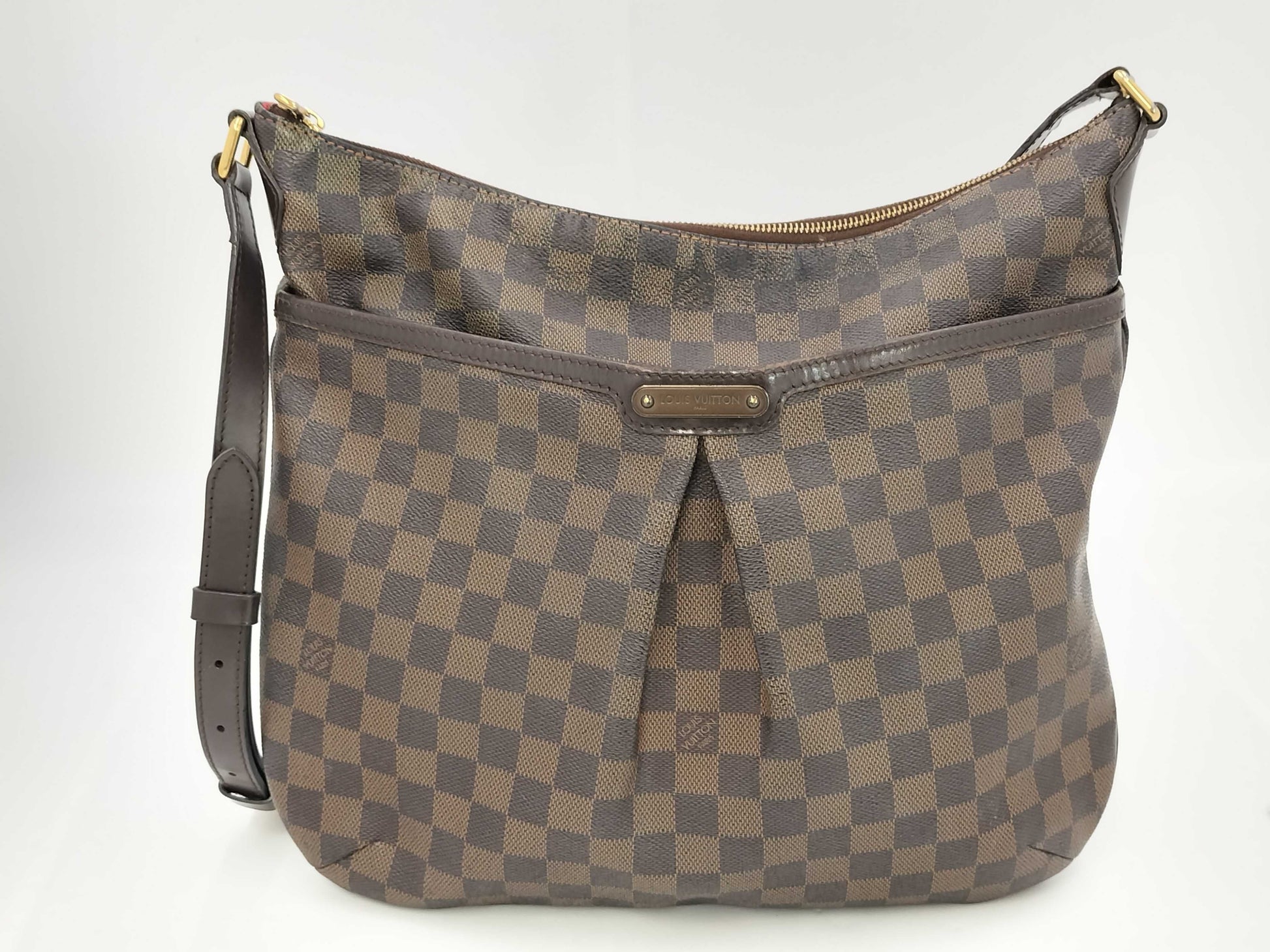 LOUIS VUITTON Damier Bloomsbury GM Shoulder Bag in Brown PVC