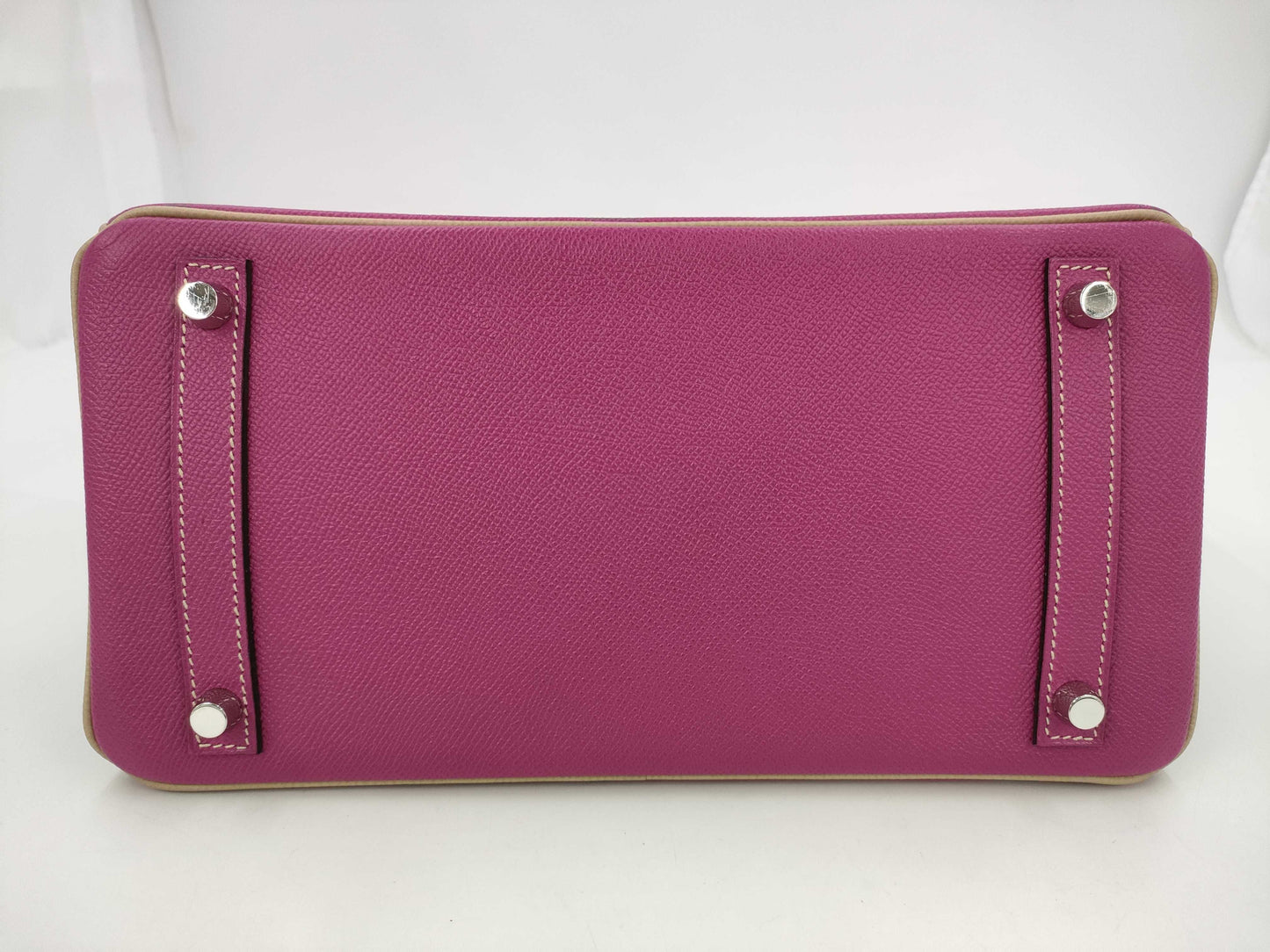 HERMES Birkin 30 Personal Order, Epsom Leather, Rose Purple Trench, Matte Silver Hardware, C Stamp, Bag