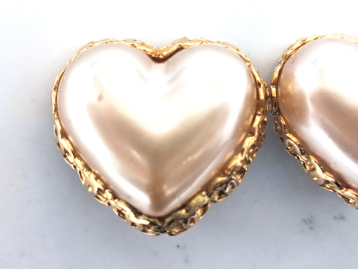 CHANEL Coco Mark 2 8 Heart Pearl Earrings