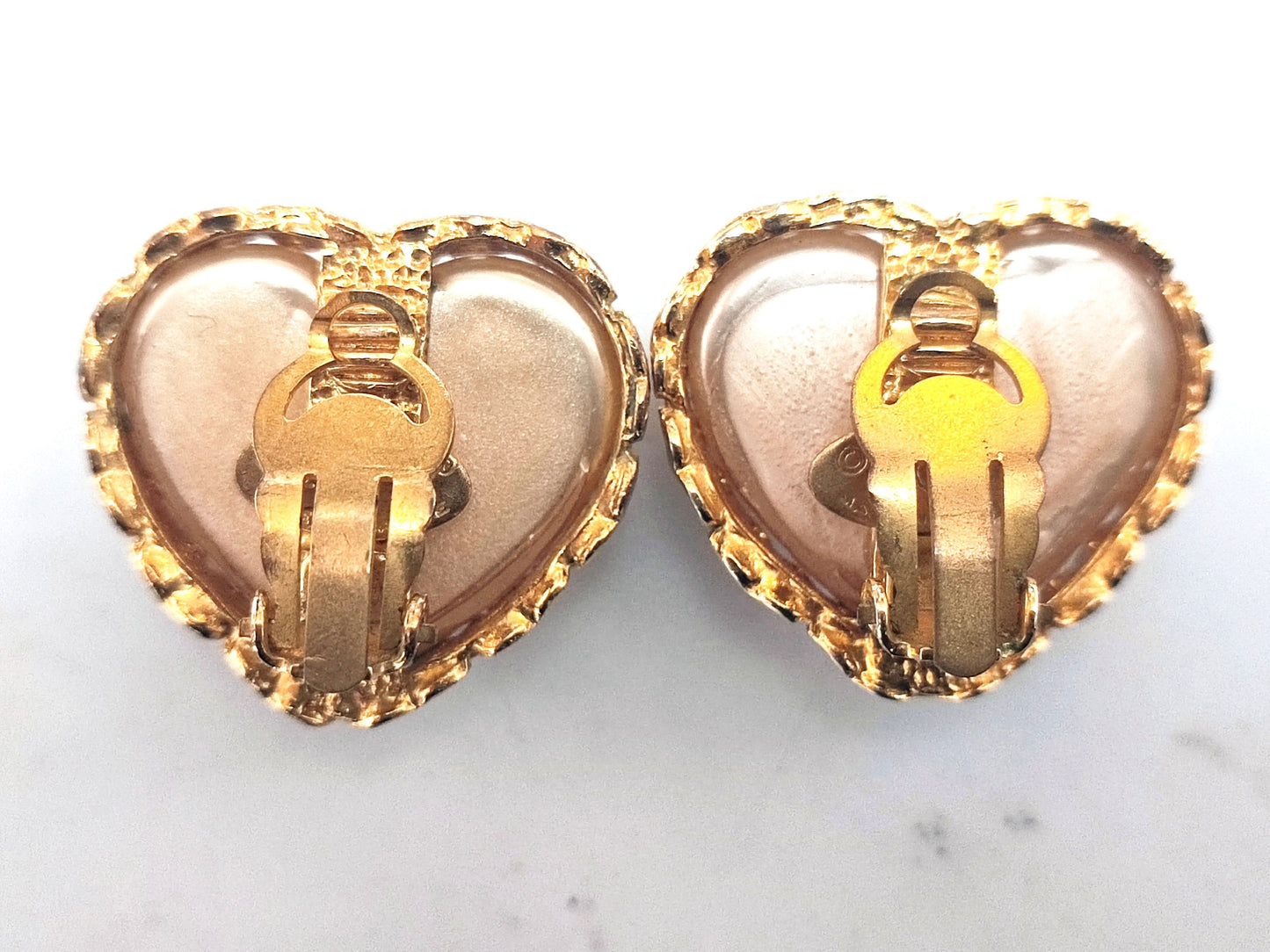 CHANEL Coco Mark 2 8 Heart Pearl Earrings