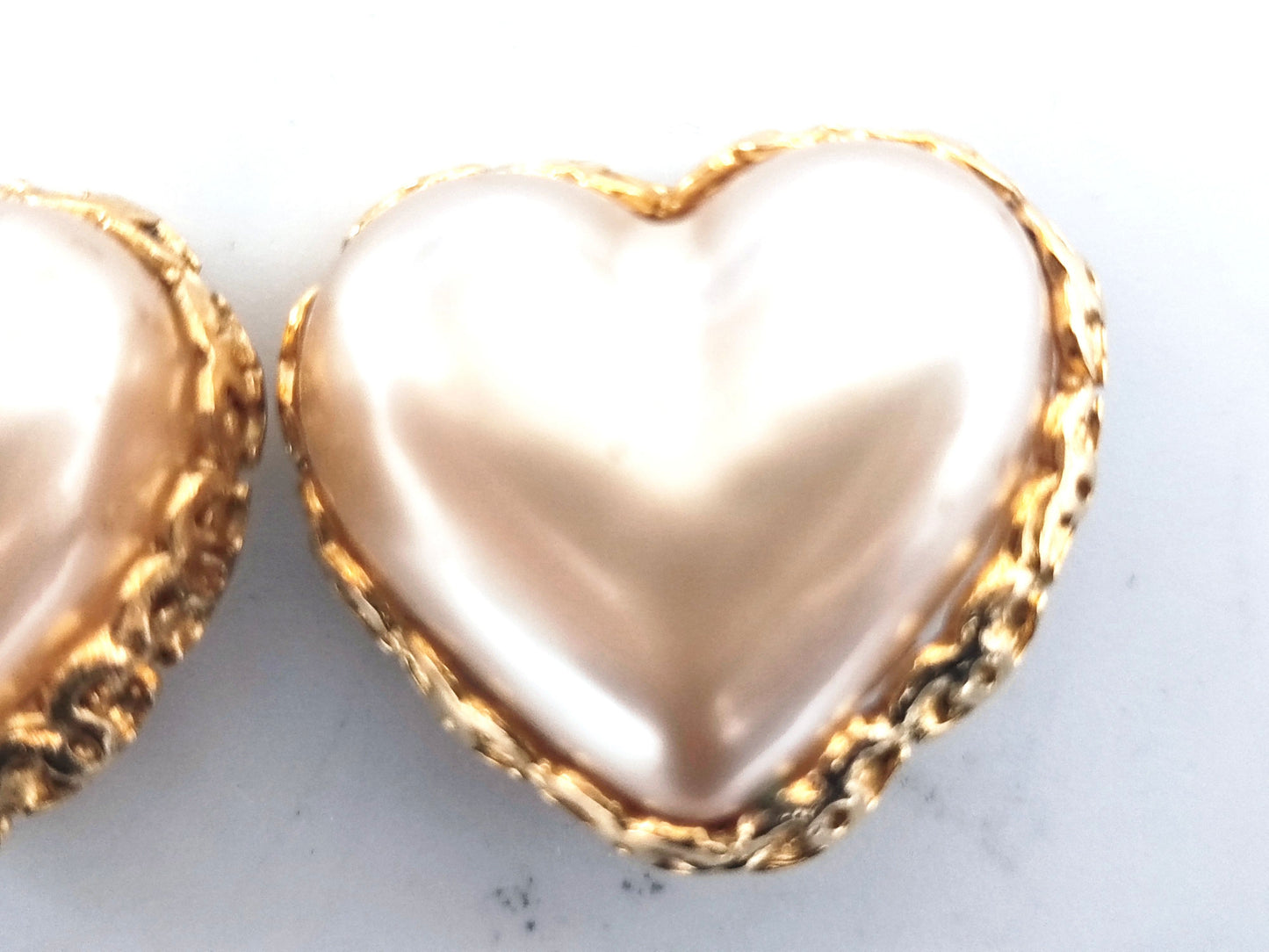 CHANEL Coco Mark 2 8 Heart Pearl Earrings