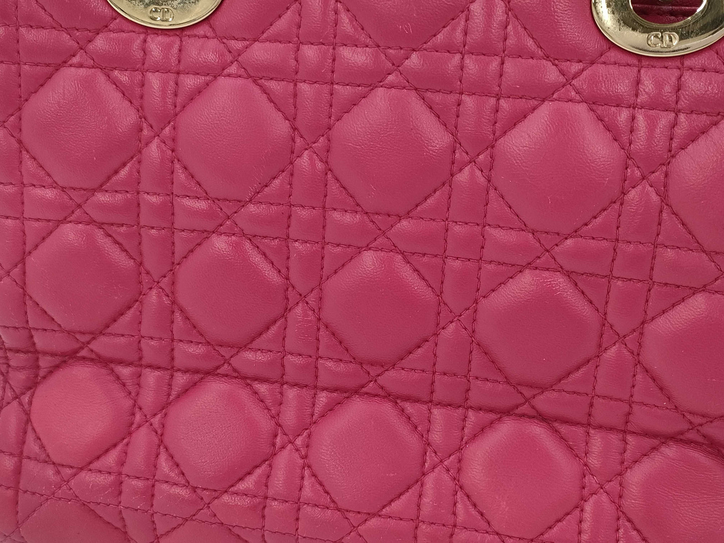 Dior Lady Dior Lamb Pink 2-Way Handbag with Strap