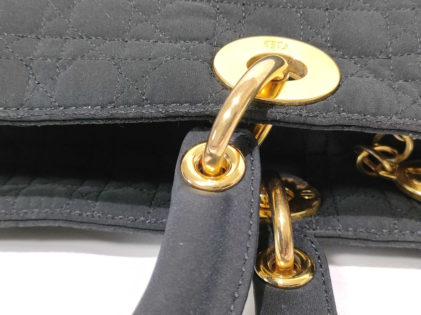Dior Lady Dior Cannage Nylon Handbag
