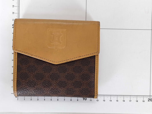 CELINE Macadam Pattern Double Hook Bifold Wallet