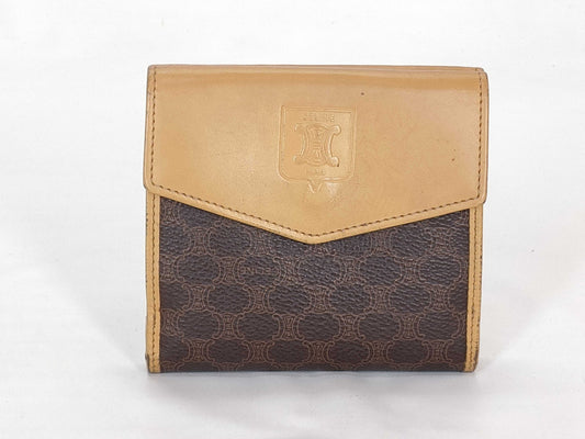 CELINE Macadam Pattern Double Hook Bifold Wallet