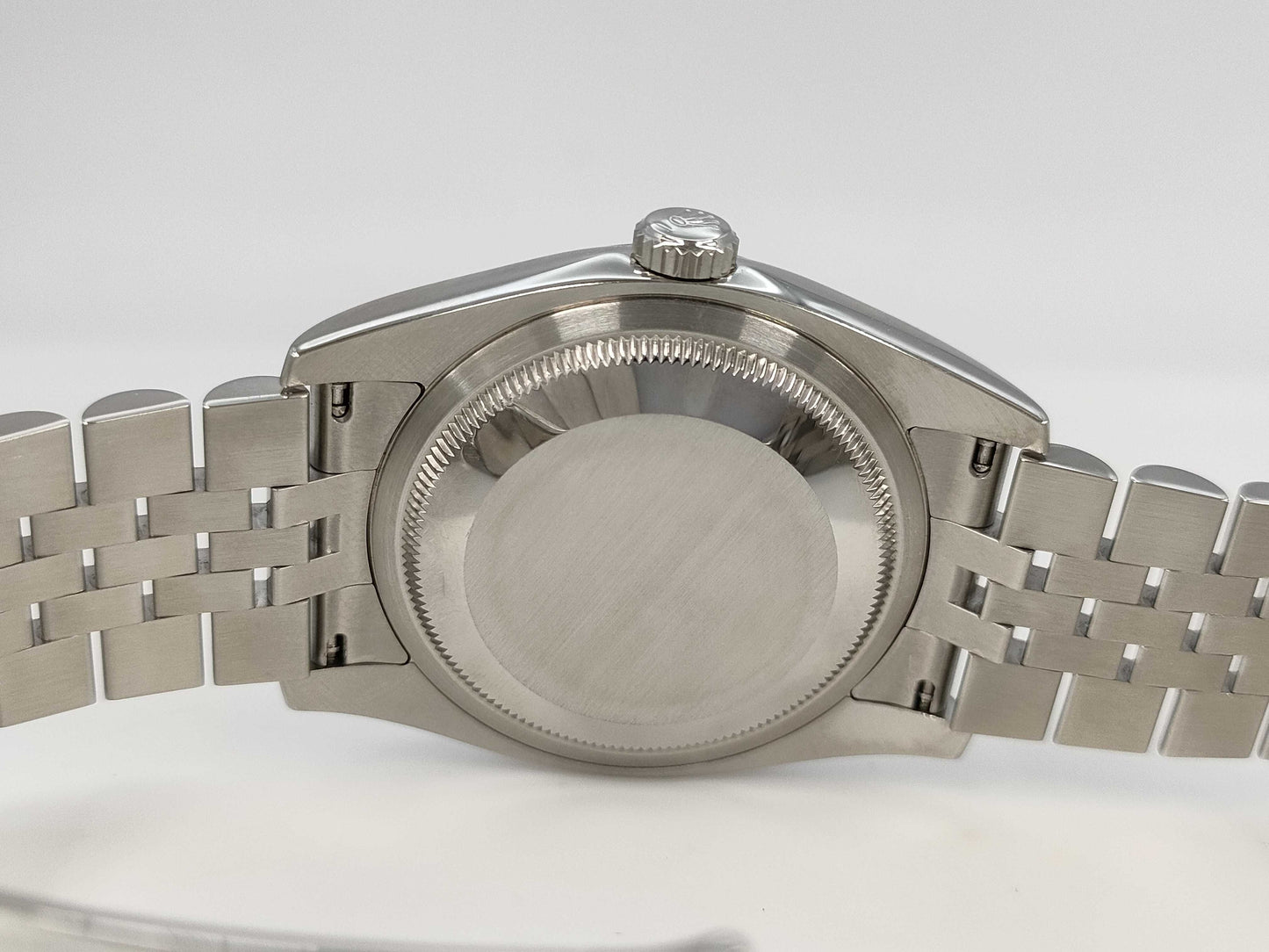 ROLEX 116234 3E625223 Silver Wave Dial Men's Watch