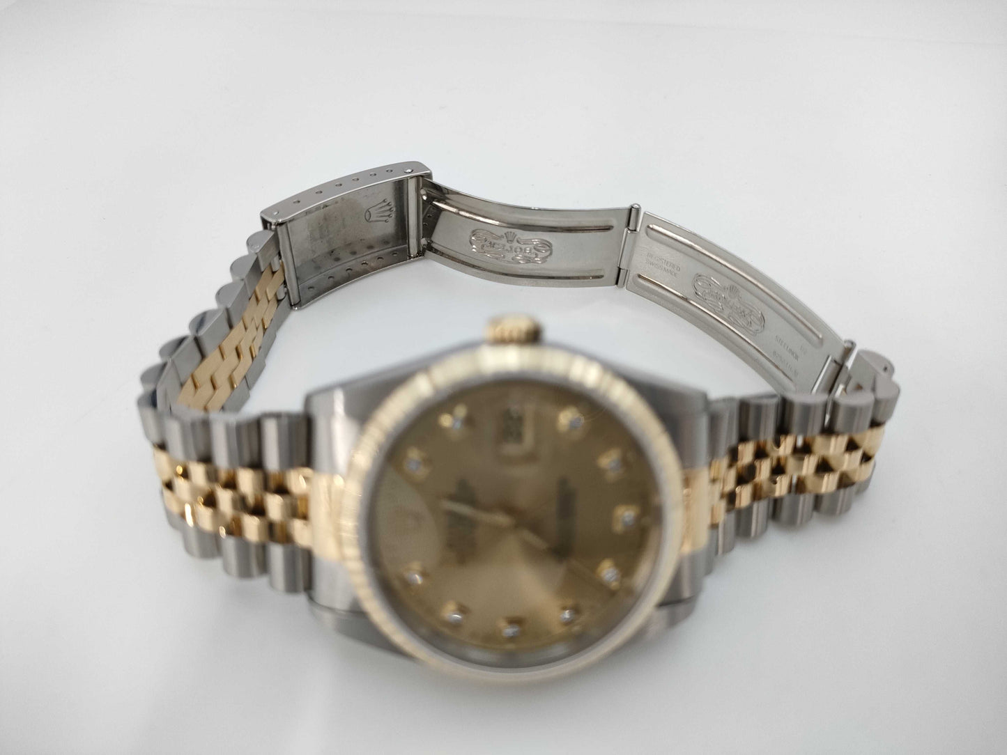 ROLEX 16233G U114112 Champagne Dial Boys' Watch