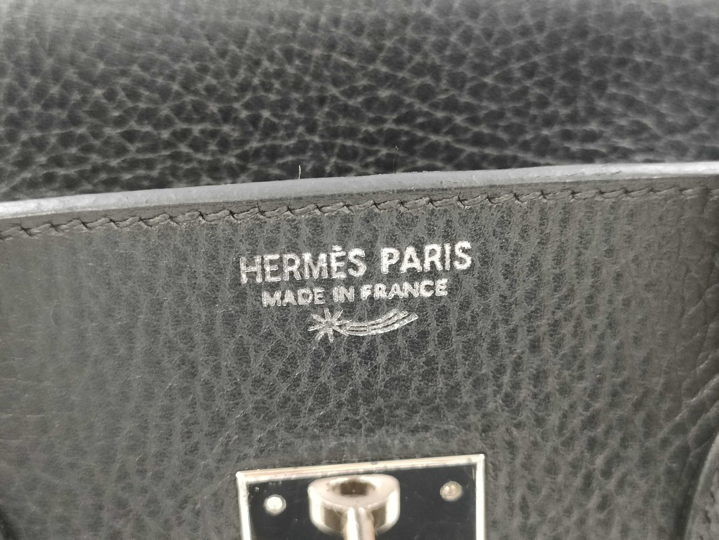 HERMES Birkin 35 Black with Silver Hardware, Handbag A