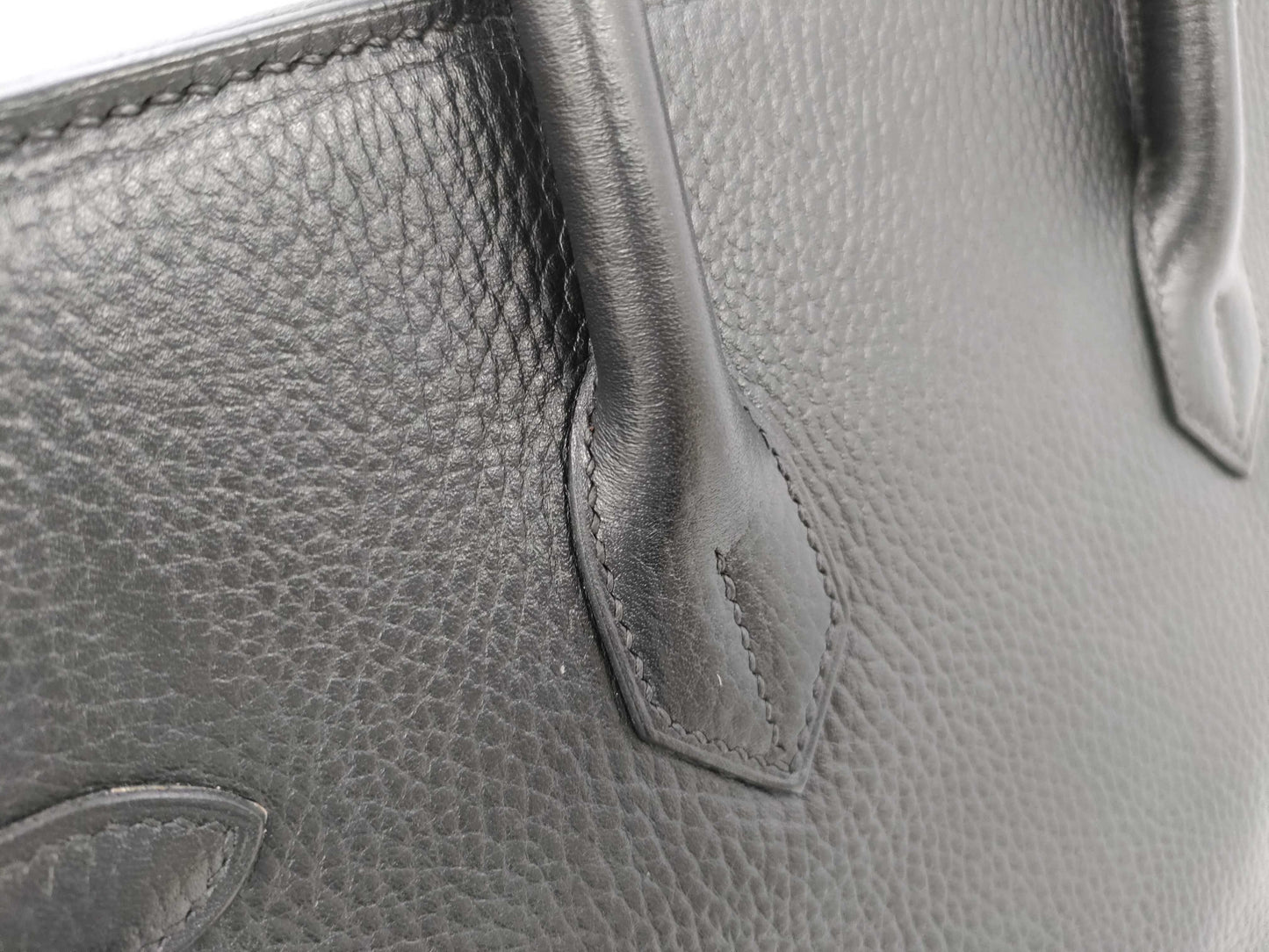HERMES Birkin 35 Black with Silver Hardware, Handbag A