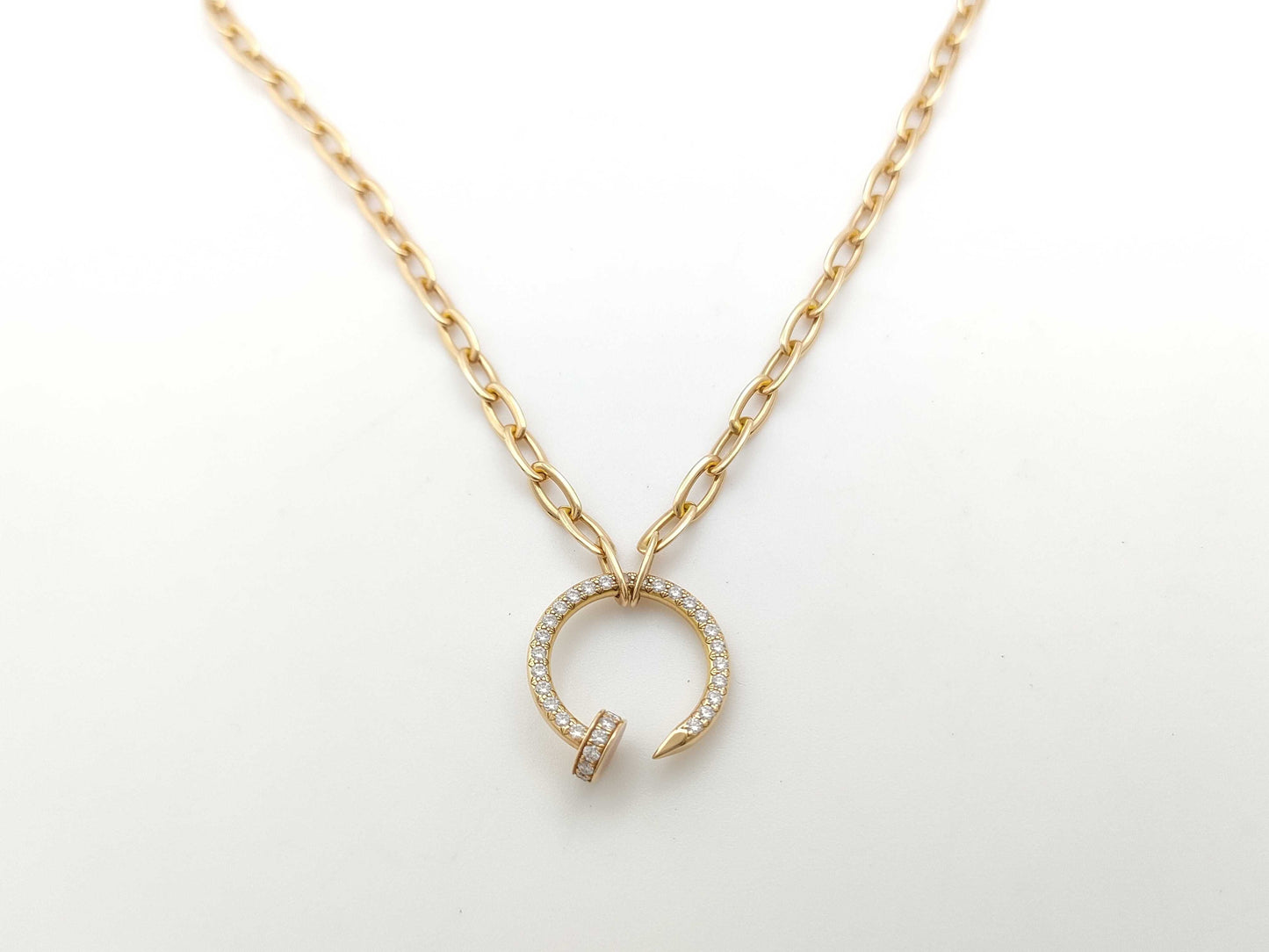 Cartier Juste un Clou Diamond Necklace in PG and Au750, 16.2g