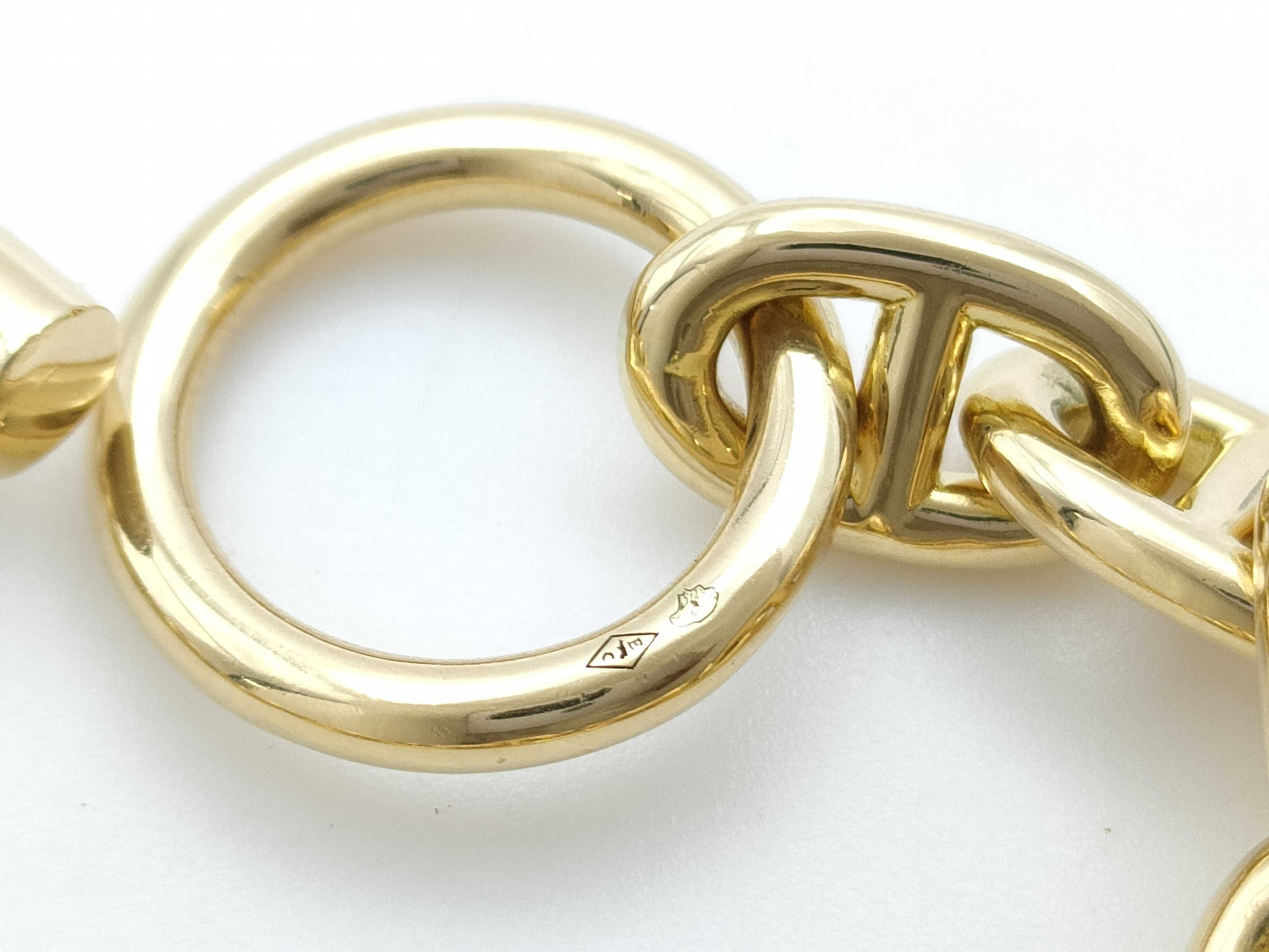 HERMES Chaine d'Ancre PM 16-link bracelet in YG Au750, 51.1g.