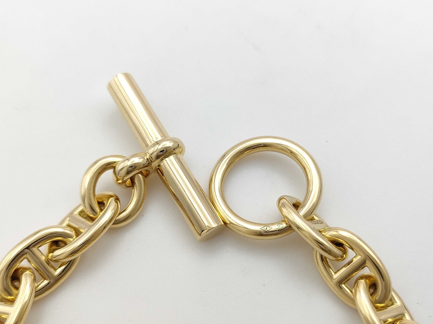 HERMES Chaine d'Ancre PM 16-link bracelet in YG Au750, 51.1g.