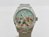 ROLEX ROLEX SS AT Oyster Perpetual 277200 Turquoise Blue Celebration Dial 91.6g Women's Watch