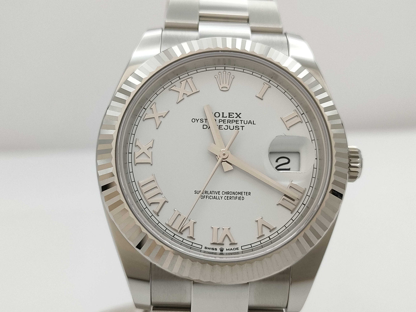 ROLEX 126334 Q9P77916 White Roman Men's Watch