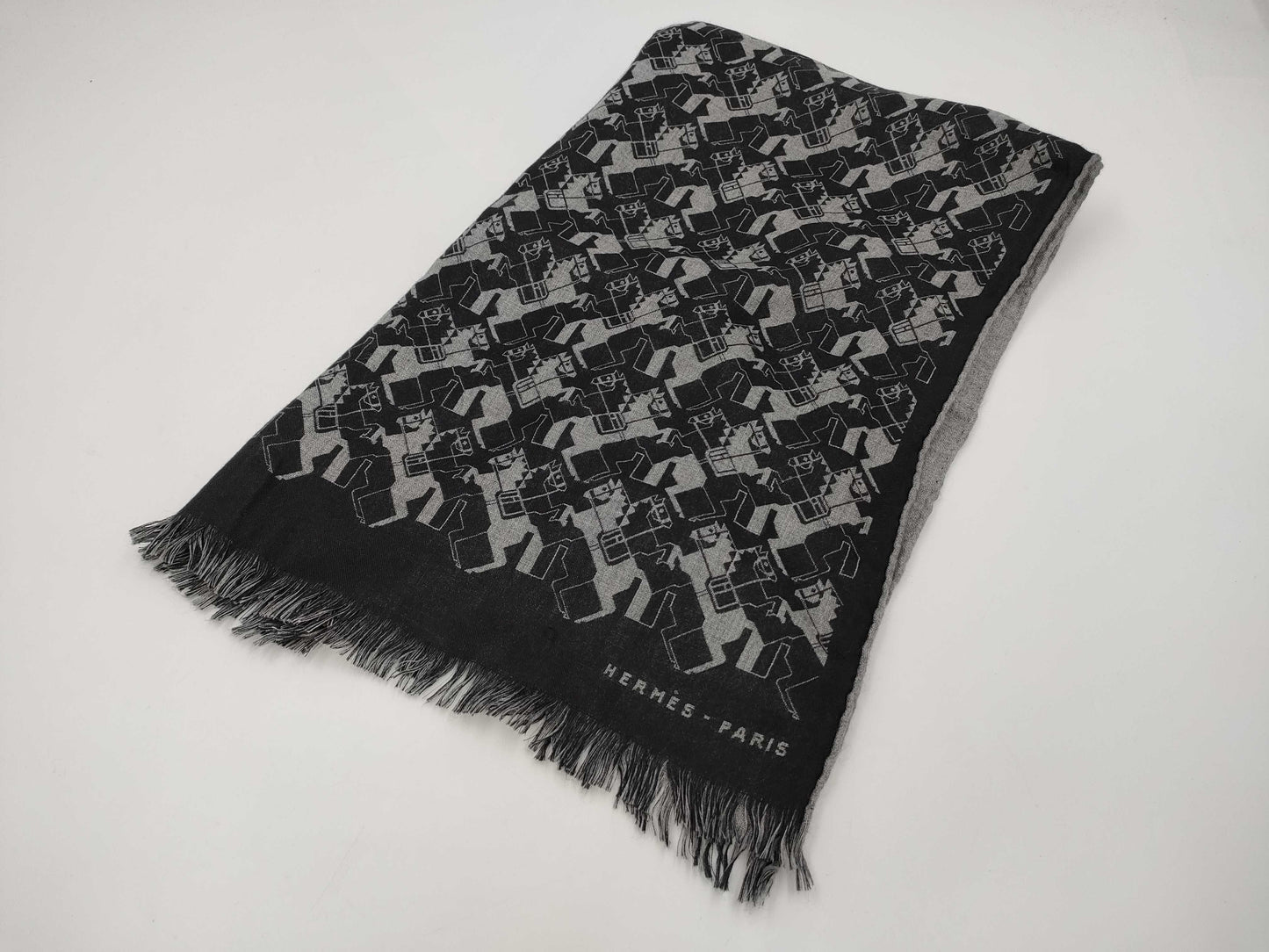(10462_0091) HERMES Cashmere Silk Stole Other Apparel