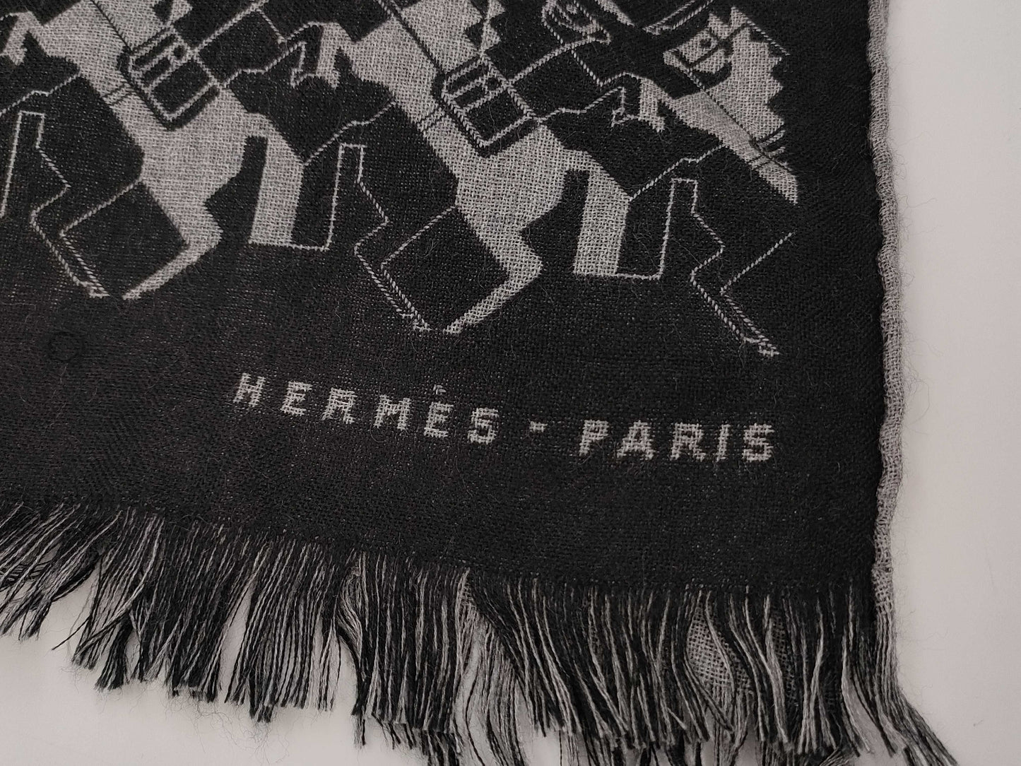 (10462_0091) HERMES Cashmere Silk Stole Other Apparel