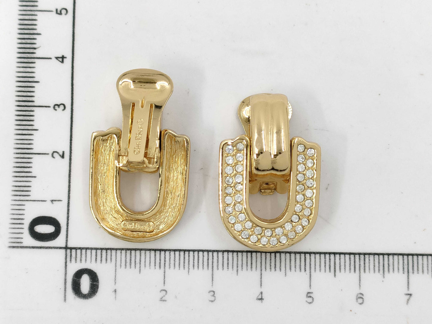 (10461_0345) Dior Rhinestone Earrings Earrings