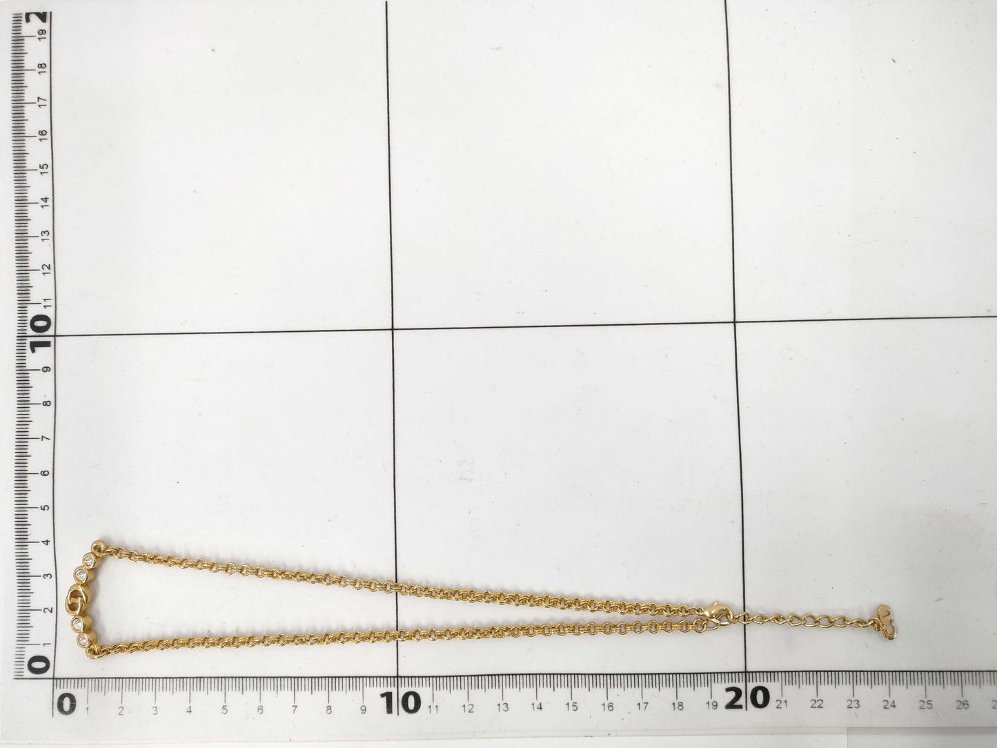 (10461_0348) Dior Rhinestone Logo Necklace Necklace