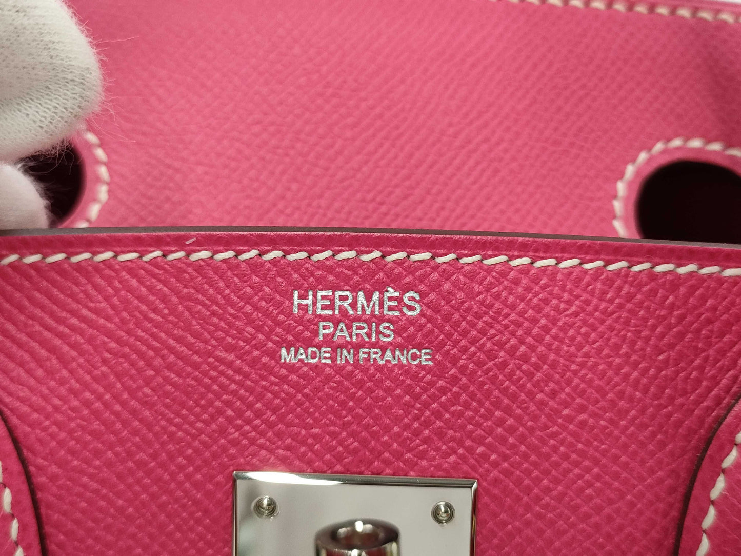 HERMES Birkin 30, Epsom, Silver Hardware, Rose Tyrien, Q Stamp, Bag