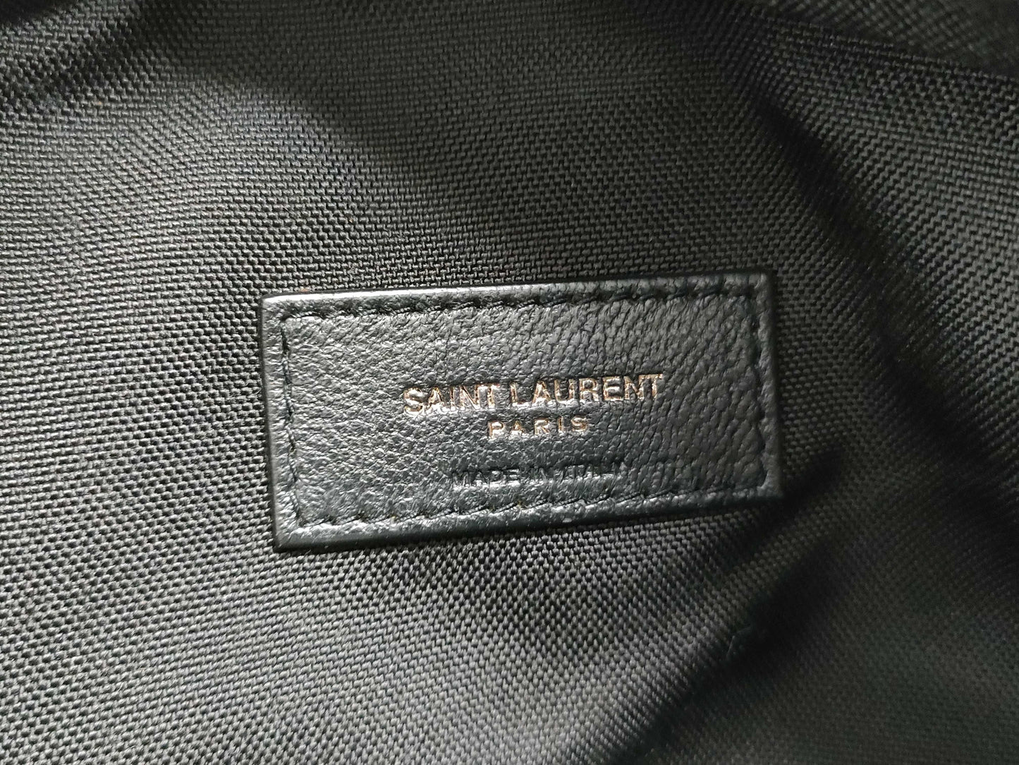 (10460_0313) SAINT LAURENT Body Bag Nylon Black Waist Bag