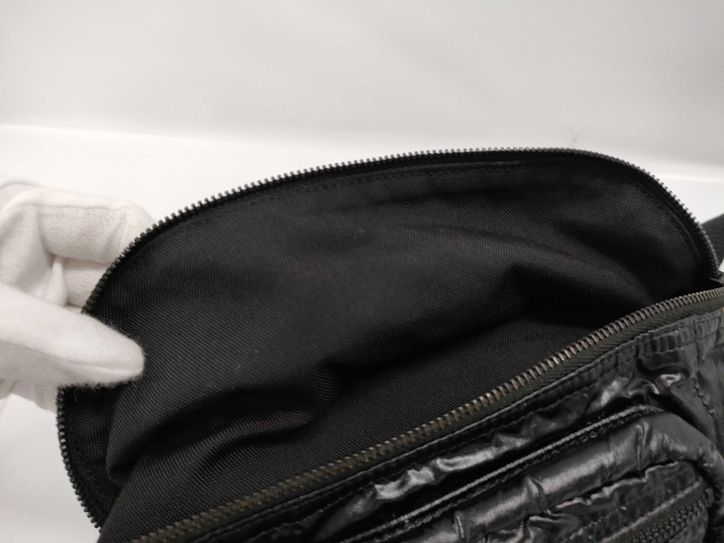 (10460_0313) SAINT LAURENT Body Bag Nylon Black Waist Bag