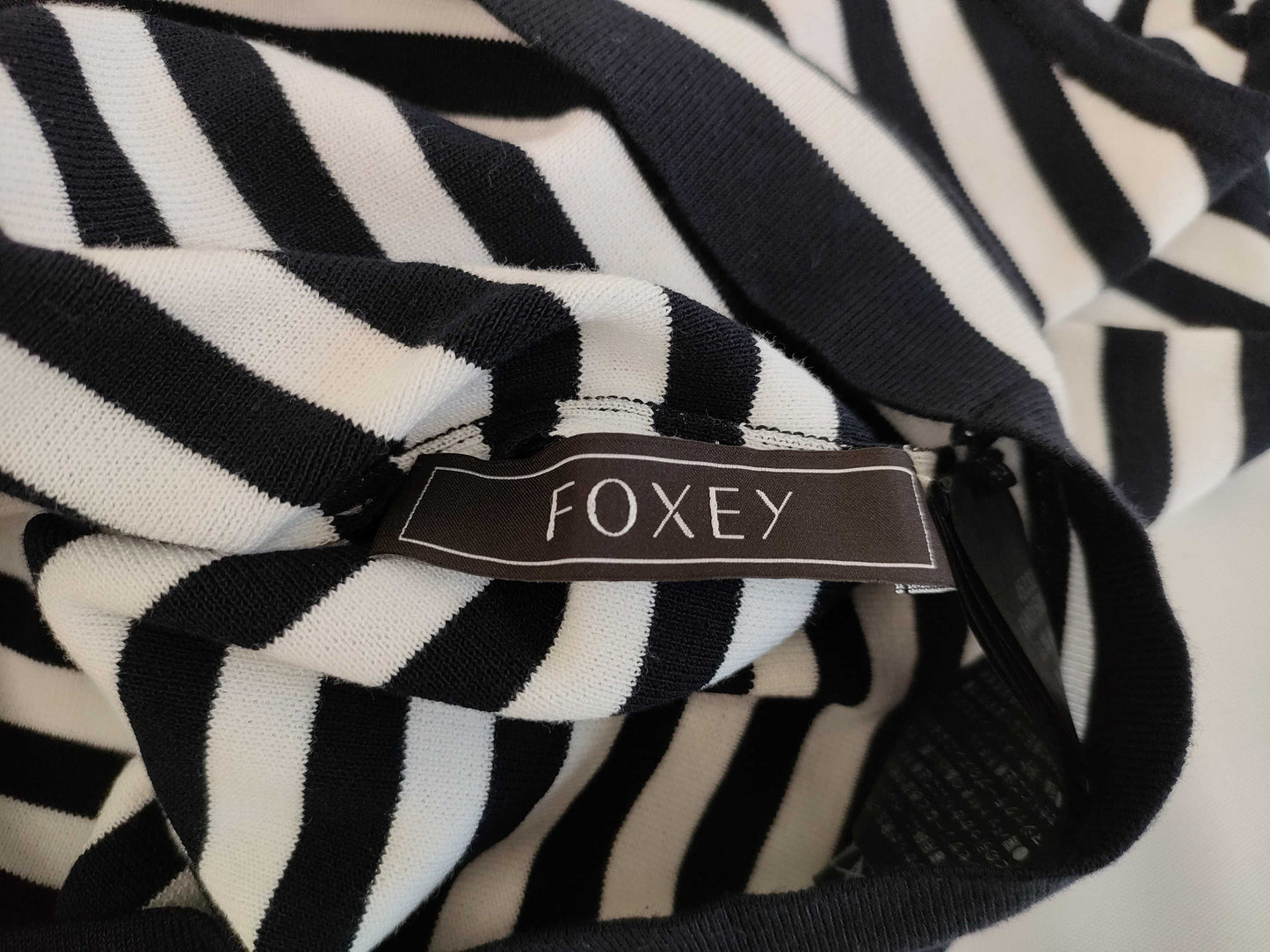(10462_0279) FOXEY FOXEY Foxy Tagged 2025SS 45332 Knit Twin Parisian Border 2WAY Navy x White 40 Other Apparel