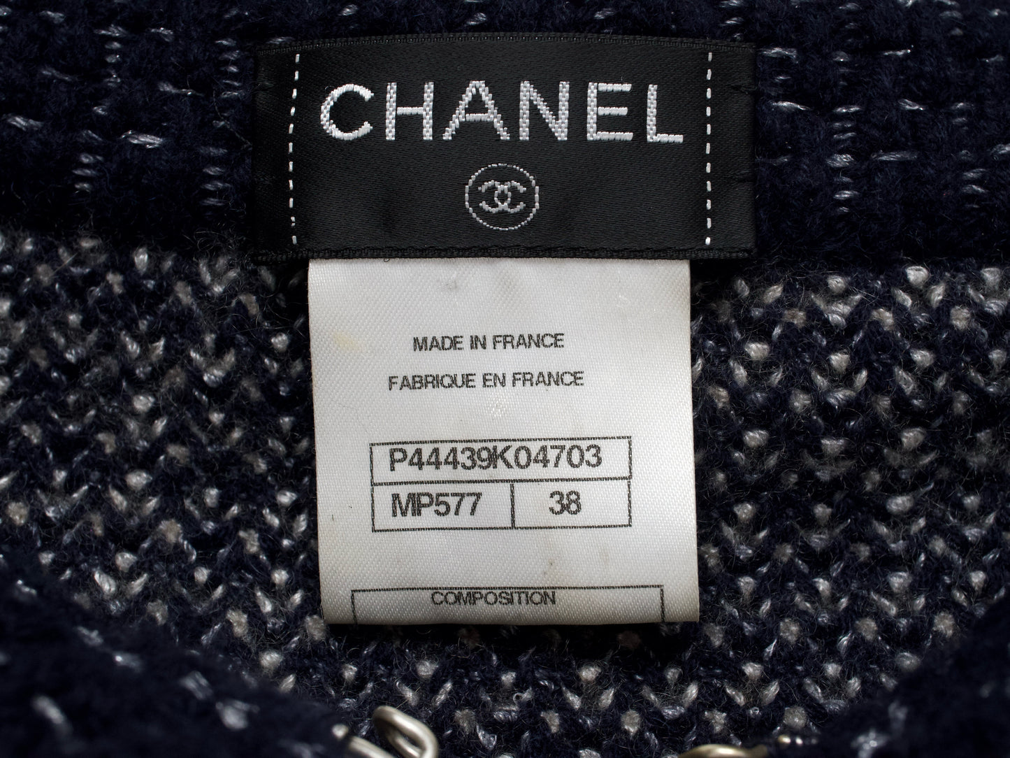 (10462_0111) CHANEL 12A Thick Cashmere Knit Jacket 38 Cardigan