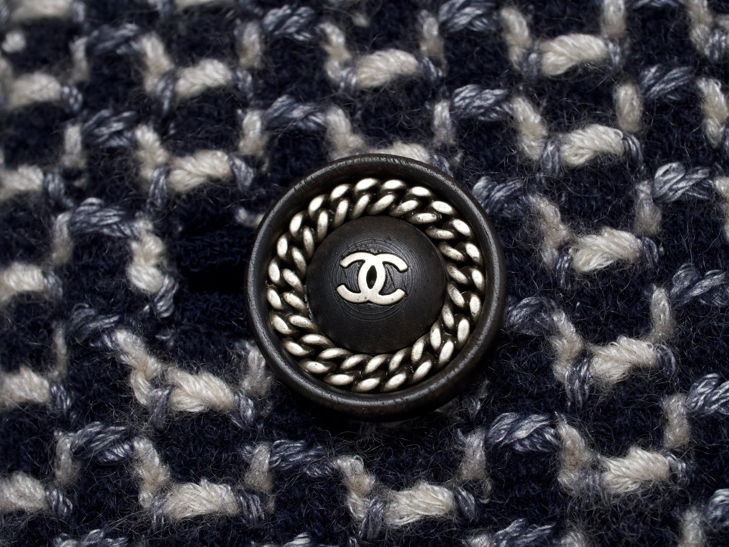 (10462_0111) CHANEL 12A Thick Cashmere Knit Jacket 38 Cardigan
