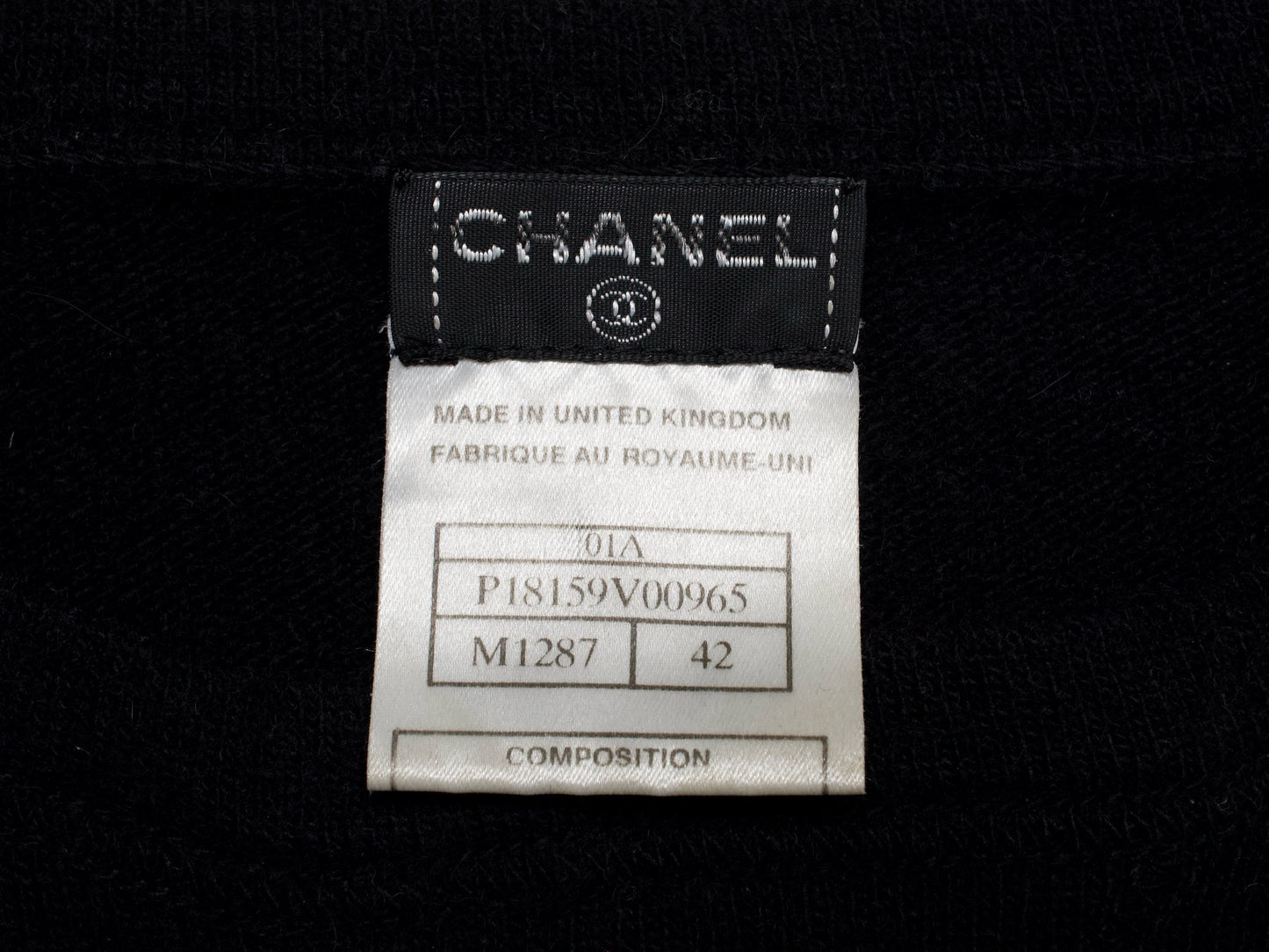 (10462_0141) CHANEL 01A CC Patch Sweatshirt Cashmere Knit 42 Tops