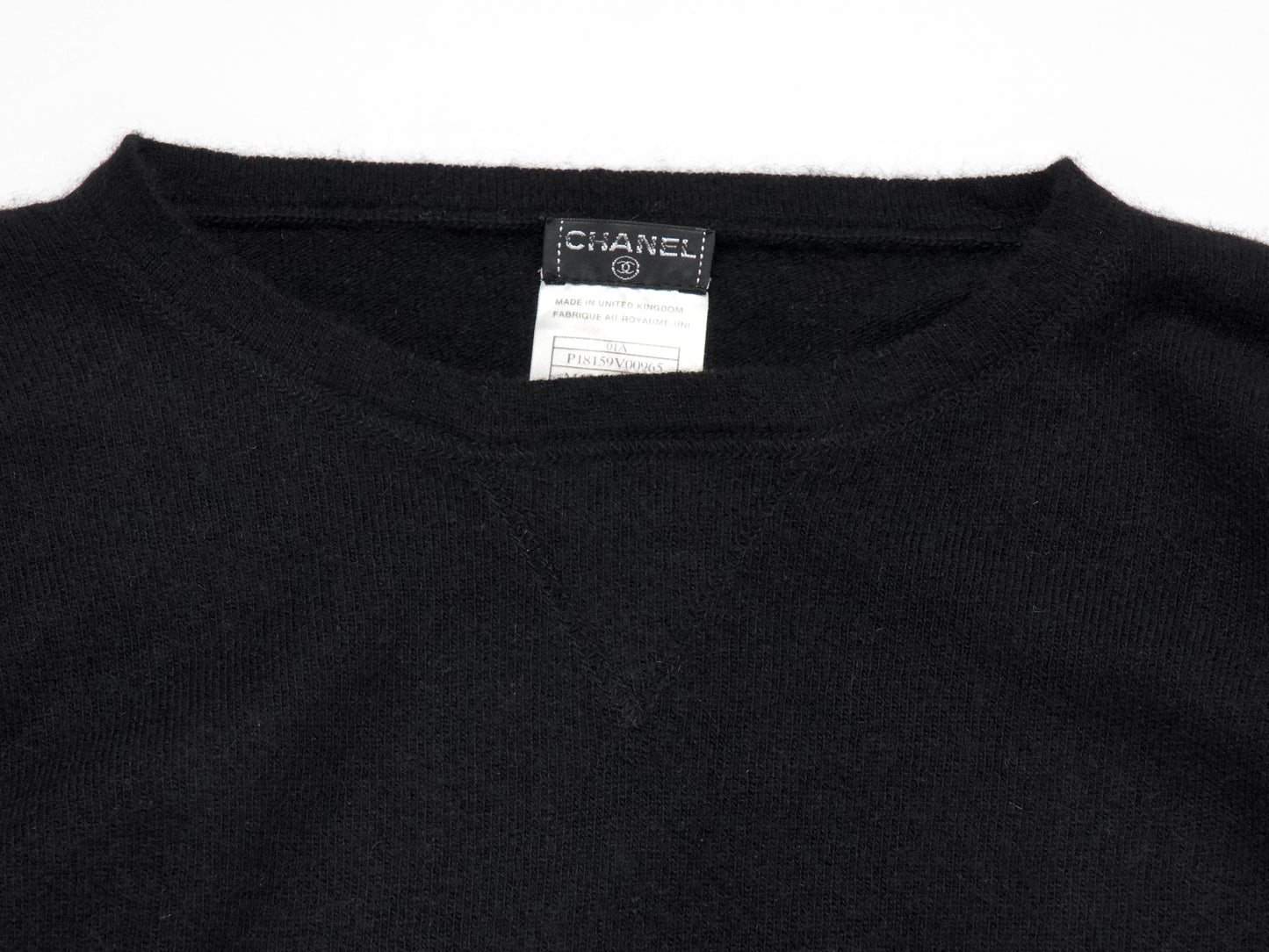 (10462_0141) CHANEL 01A CC Patch Sweatshirt Cashmere Knit 42 Tops
