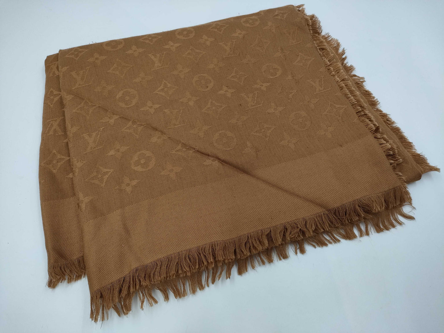 (10462_0024) LOUIS VUITTON M71339 Shawl Stole Monogram Silk x Wool Other Apparel