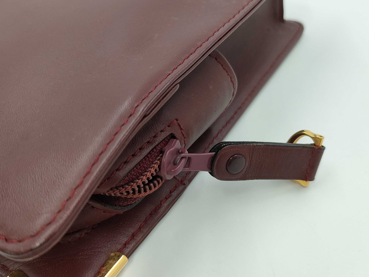(10460_0123) Cartier Bordeaux Clutch Bag Second Bag
