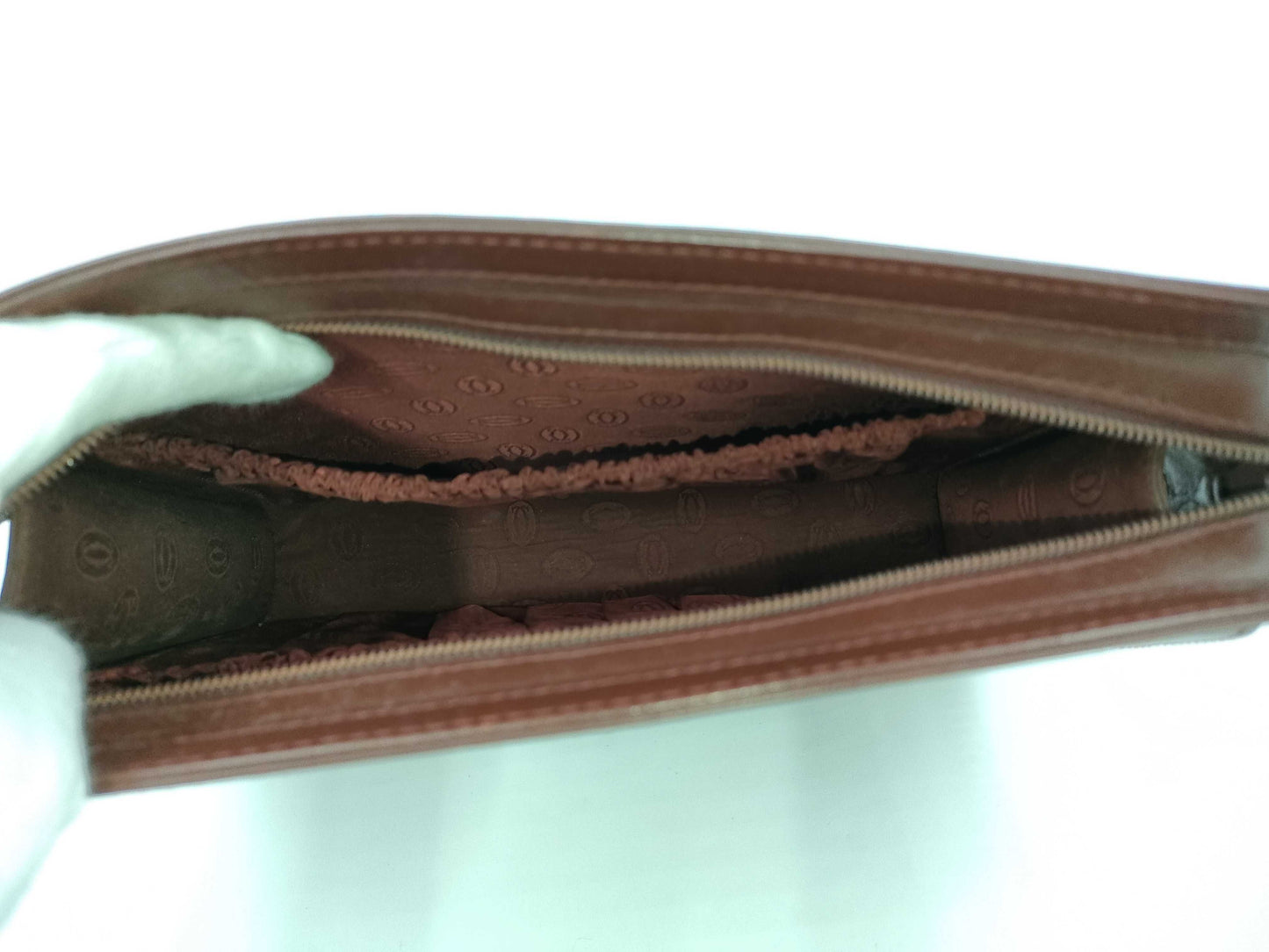 (10460_0123) Cartier Bordeaux Clutch Bag Second Bag