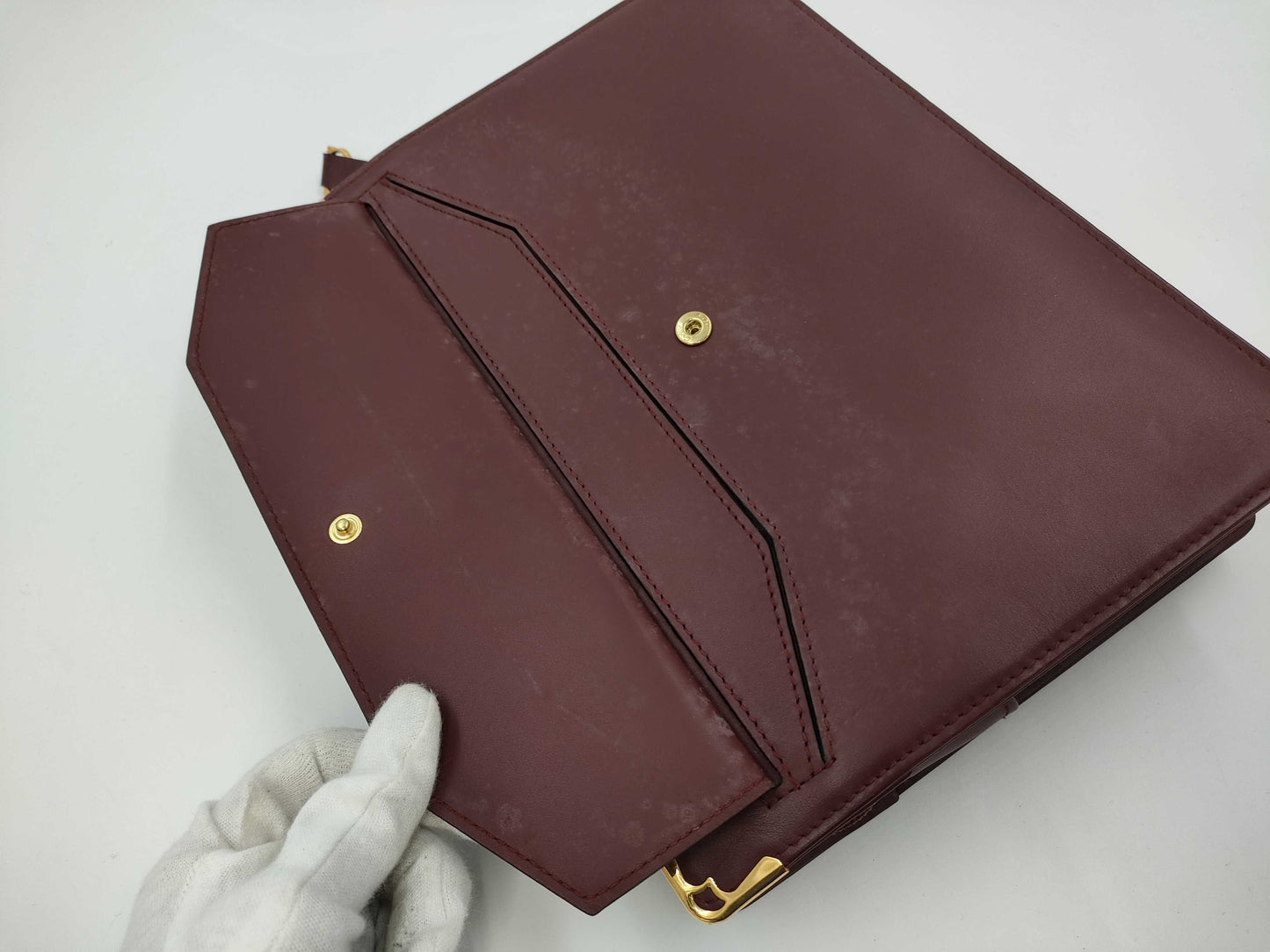(10460_0123) Cartier Bordeaux Clutch Bag Second Bag
