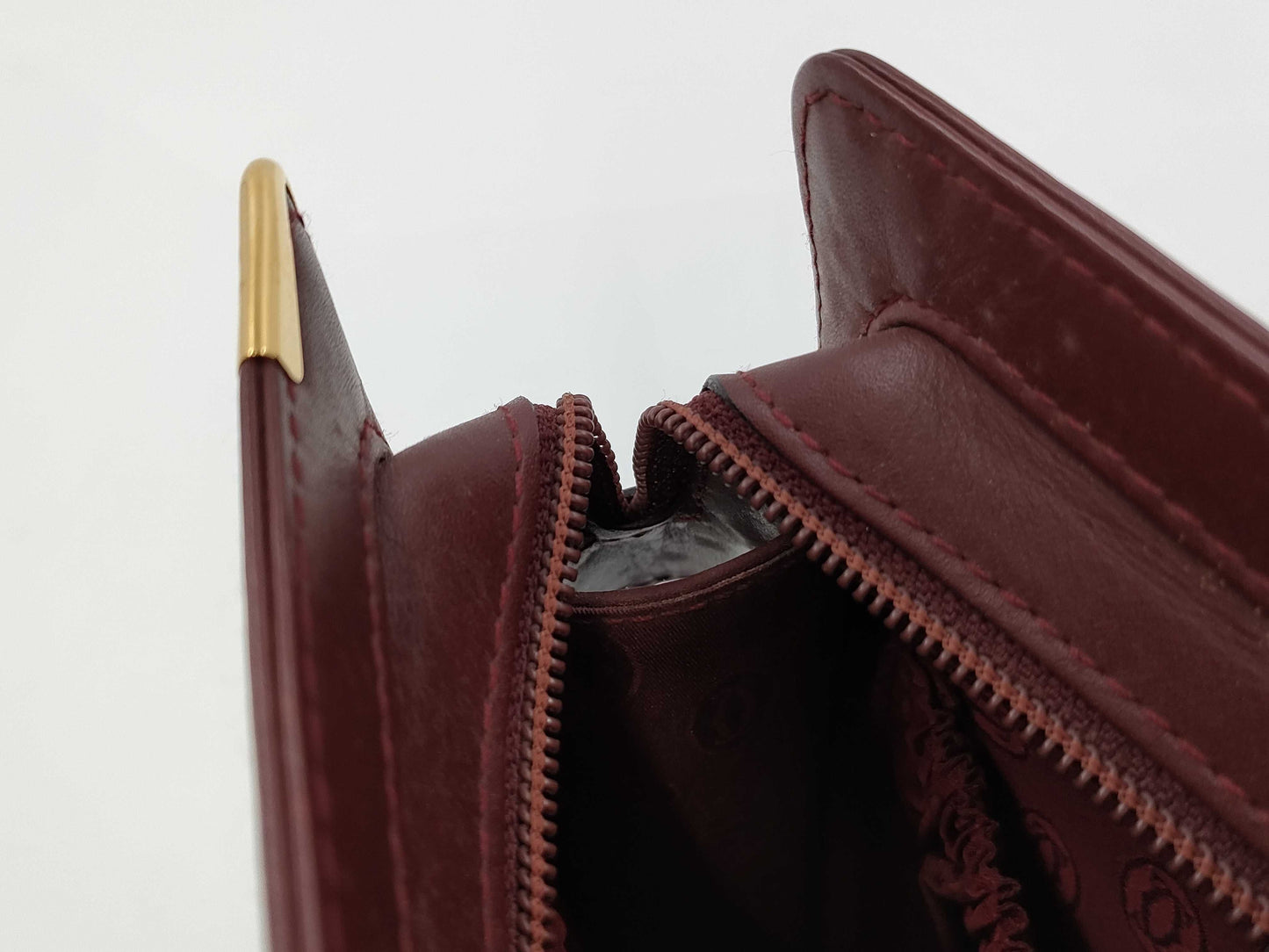 (10460_0123) Cartier Bordeaux Clutch Bag Second Bag
