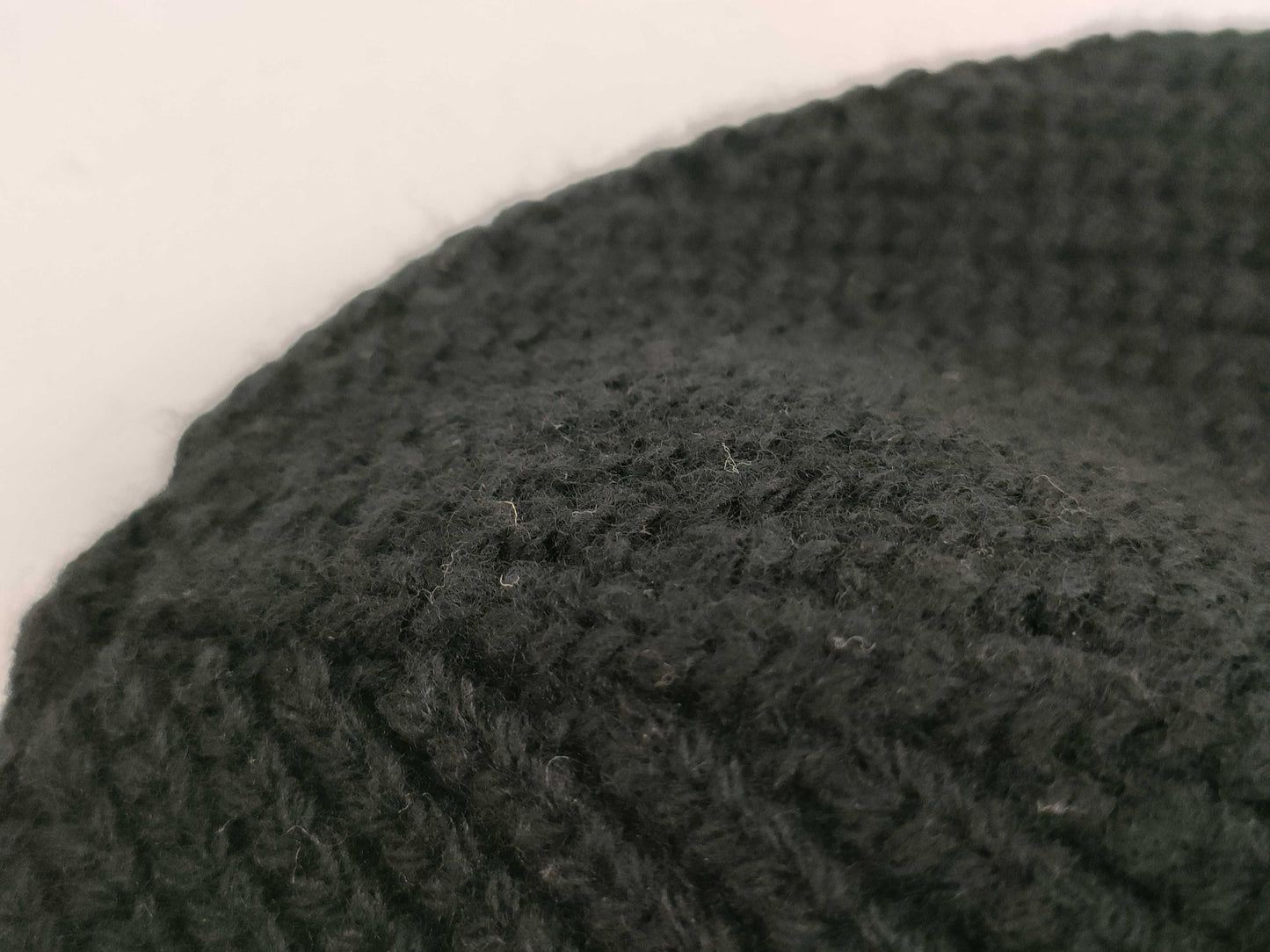 (10462_0188) CELINE Knit Hat Black/Wool/Lambskin Other Apparel