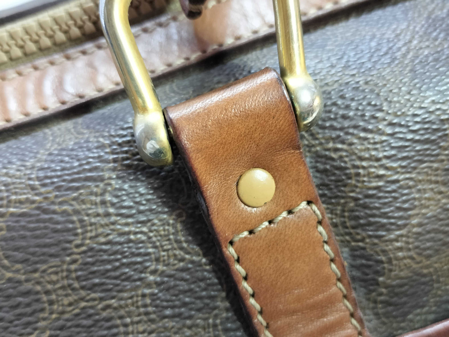 (10460_0152) Salvatore Ferragamo Celine Macadam Mini Boston Bag Boston Bag