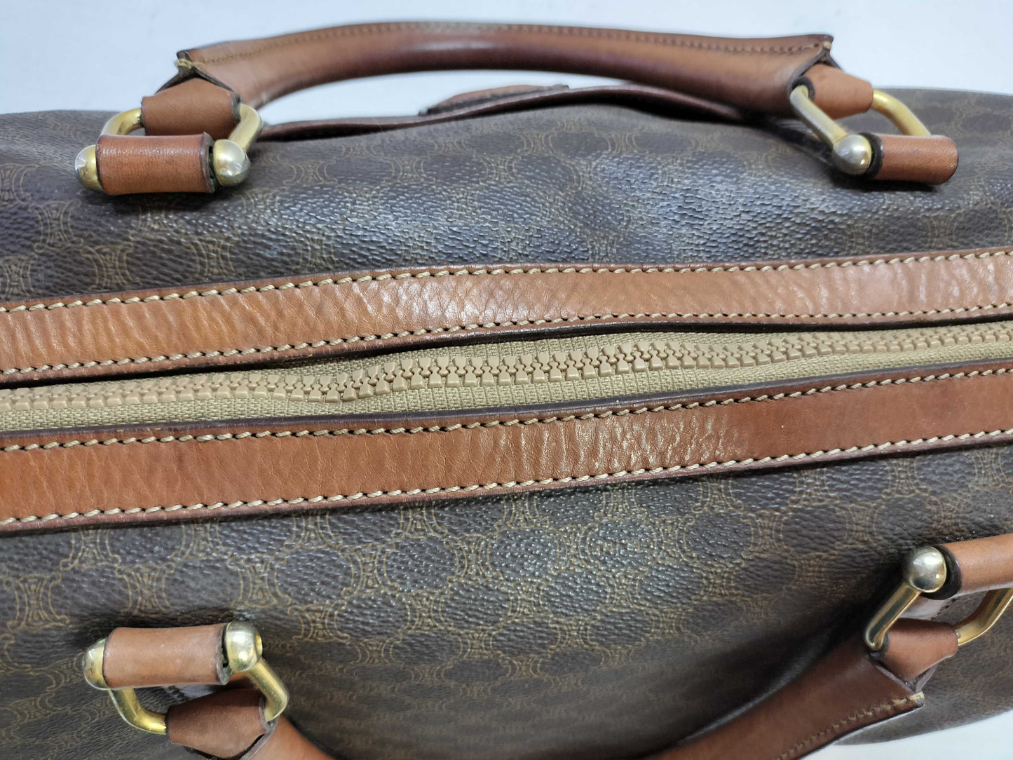 (10460_0152) Salvatore Ferragamo Celine Macadam Mini Boston Bag Boston Bag