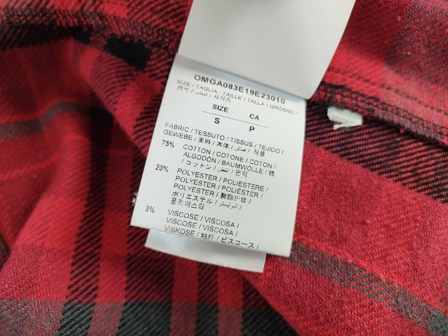 (10462_0324) Off-White Flinel Shirt Men's Top