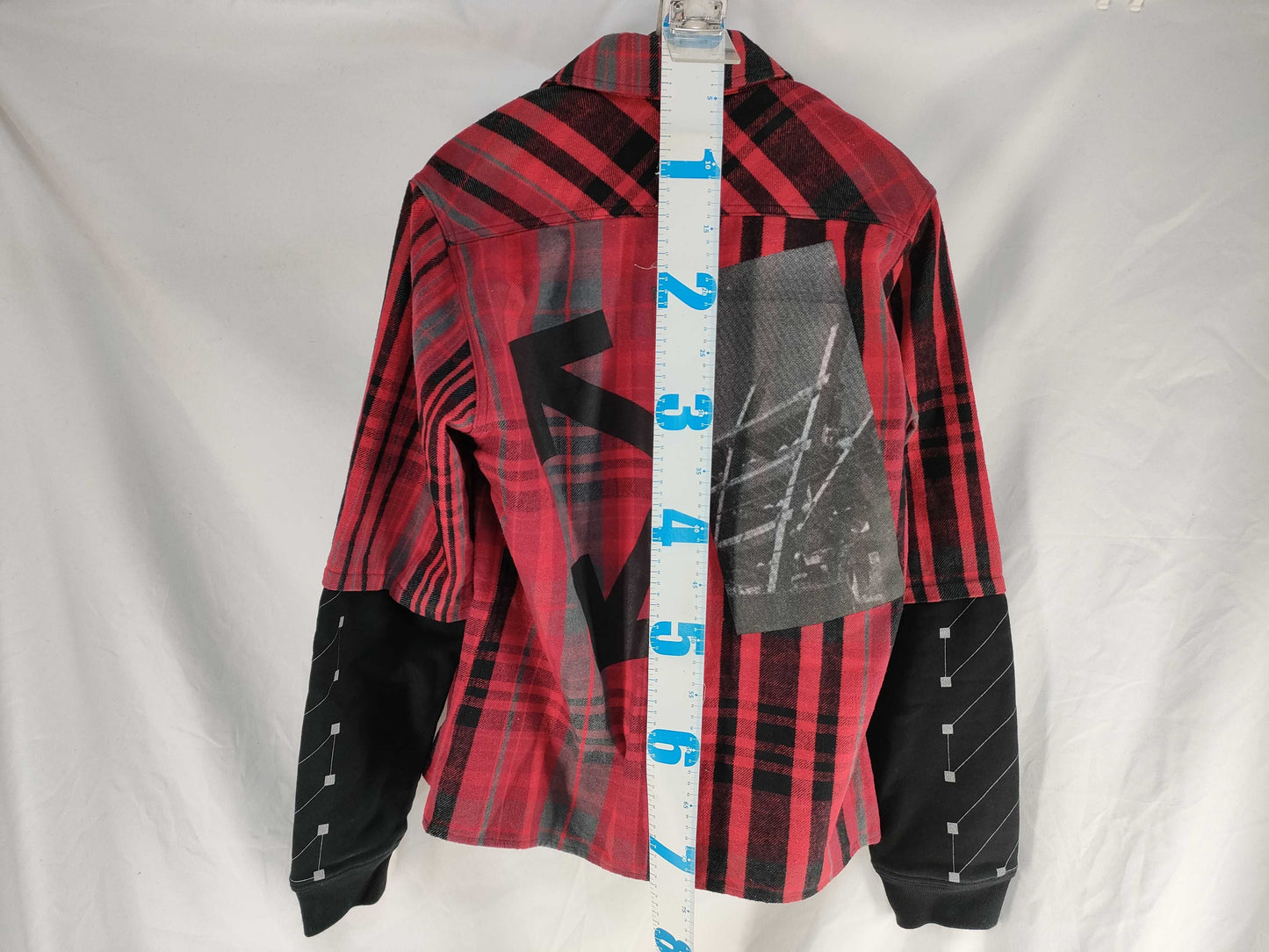 (10462_0324) Off-White Flinel Shirt Men's Top