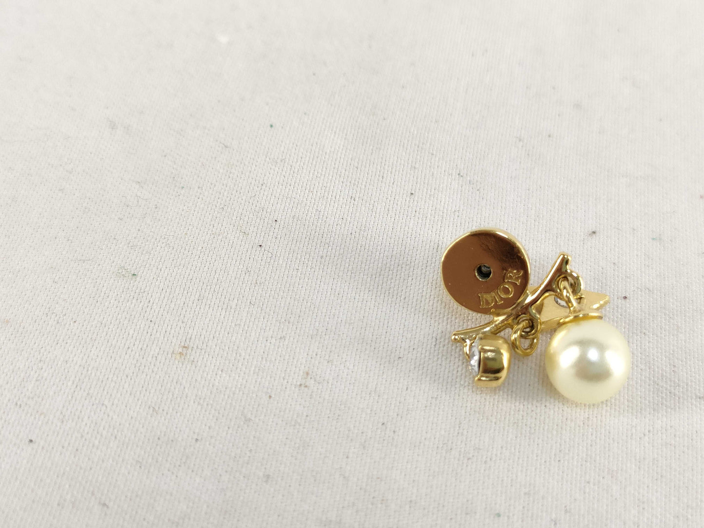 (10461_0335) Dior Dior Logo Pearl Earrings Earrings