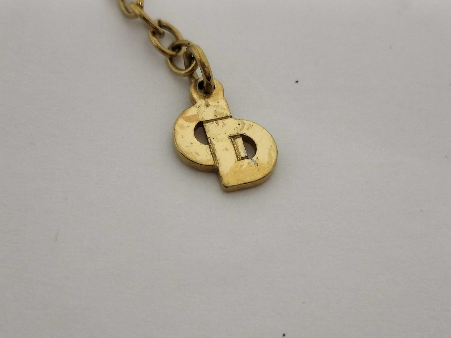 (10461_0340) Dior Dior Necklace CD Logo Rhinestone Necklace